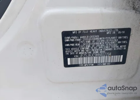 2017 Subaru Forester 2.5I Limited из США, поврежденный, VIN JF2SJAJC9HH402294